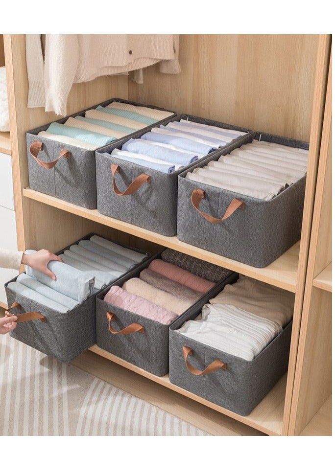 Wardrobe Clothes Organizer Foldable Closet Storage Organizer for Clothes Jeans Washable Closet Storage Boxes with Carrying Handles Cube Storage Bin for Home Bedroom Office  - Image 1