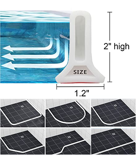 Ynotus 59Inch Collapsible Shower Threshold Water Dam 2" High Shower Barrier Water Stopper 2" Tall Shower Water Guard To Keep Water In Shower Dry And Wet Separation Bathroom Wheelchair Accessible - Image 2