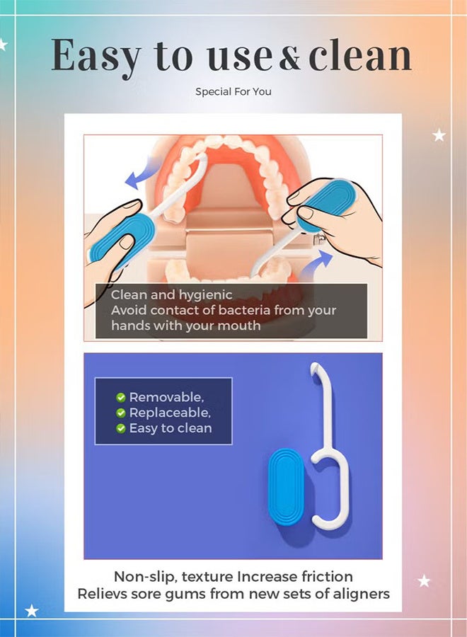 4PCS 2-in-1 أداة إزالة المحاذاة و Chewies للأسنان القابلة للإزالة غير مرئية، ملحقات تفكيك العناية بالفم - Image 5