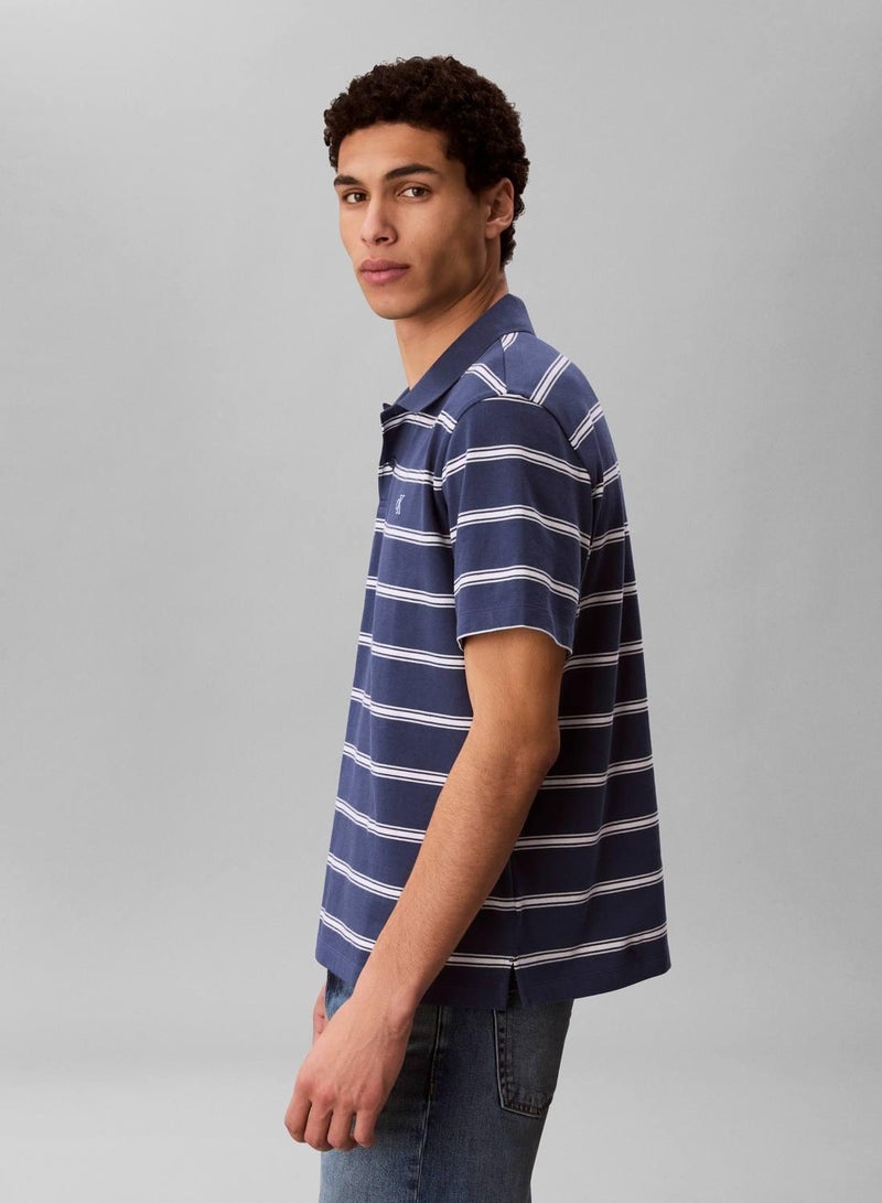 Calvin Klein Jeans Jersey Stripe Polo Shirt - Image 4