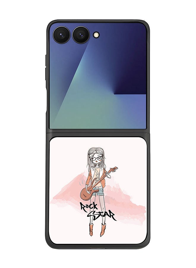 Stylizedd For Samsung Galaxy Z Flip7 Case,Slim fit Camera Protection, Shockproof Thin Phone cover  - Rockstar Girl