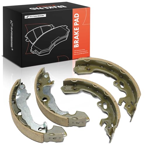 A-Premium Rear Ceramic Brake Shoe Set Compatible with Ford Focus 2000-2011 with Rear Brake Drum 4-PC Set - Image 1