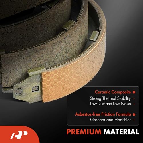 A-Premium Rear Ceramic Brake Shoe Set Compatible with Ford Focus 2000-2011 with Rear Brake Drum 4-PC Set - Image 4