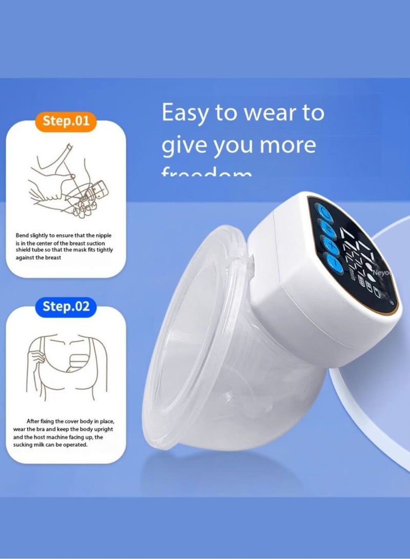 Wearable electric breast pump,Comfortable and portable: Lightweight design, weighing 263 grams. Easy to carry and conveniently placed in a bag. Suitable for use anytime and anywhere. - Image 2