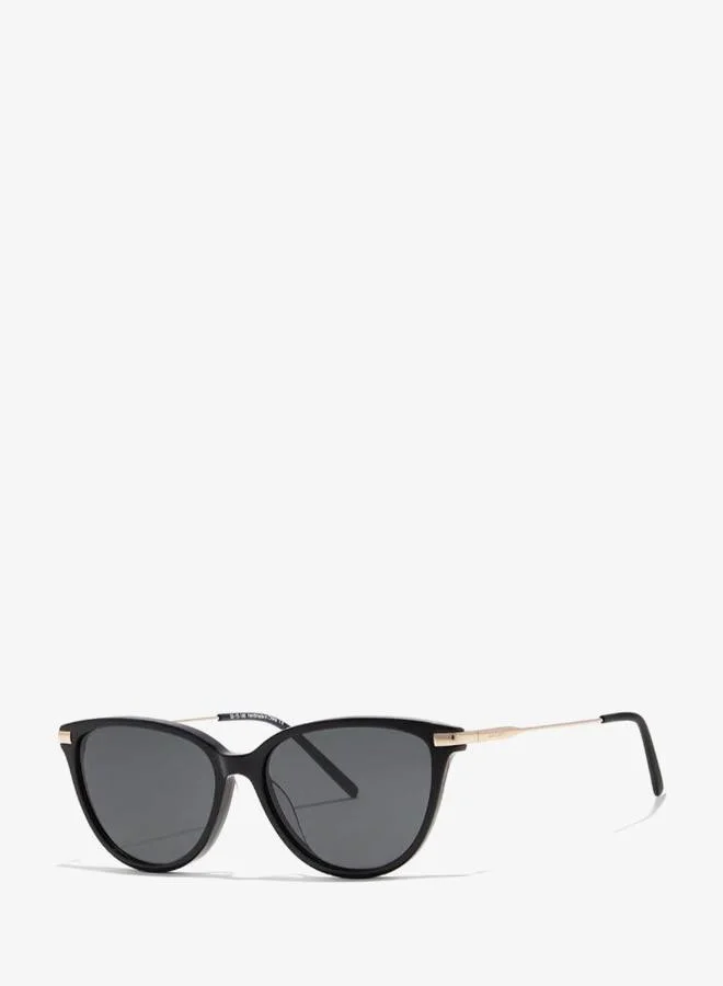 30 سندايز نظارات شمسية نسائية ليلي بعيون القطة حماية من الأشعة فوق البنفسجية  أسود