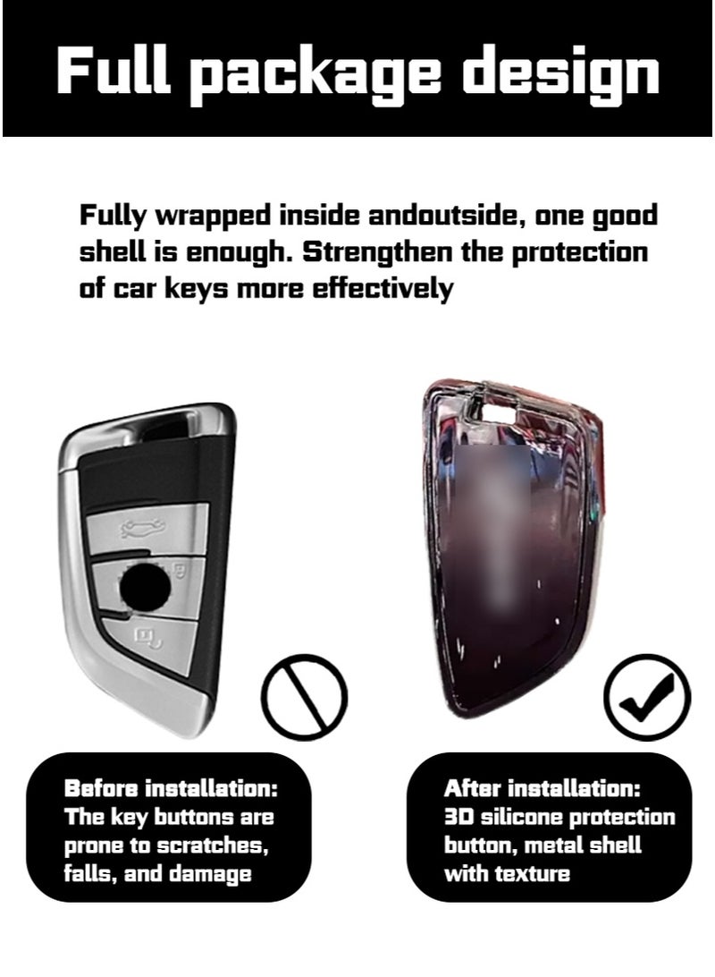 BMW Car key protector, suitable for BMW car keys, perfectly wraps car keys, completely protects car keys, and is wear-resistant, simple, elegant, fashionable and beautiful. - Image 2