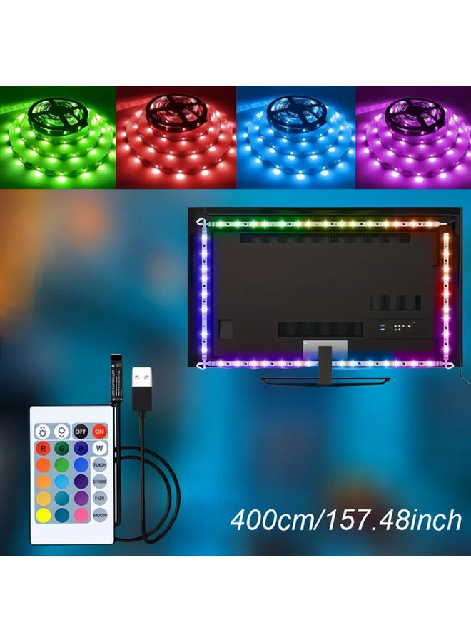 400cm RGB Flexible LED Strip Smart USB Remote Control TV Room Decoration - Image 3