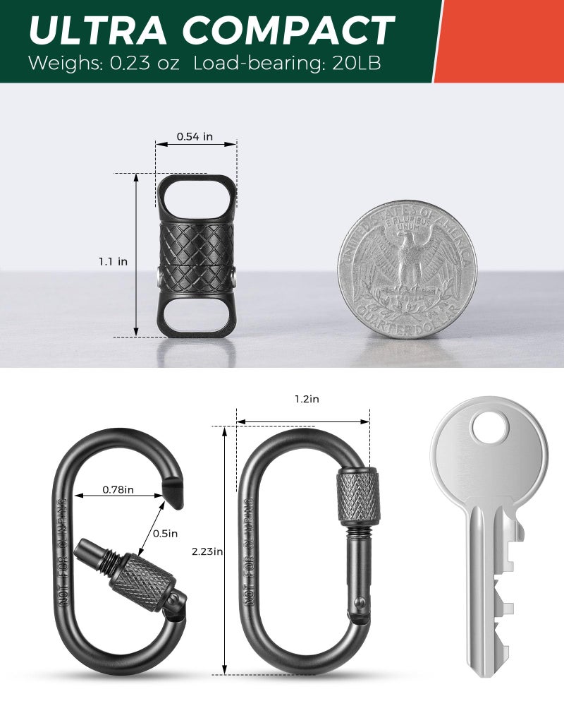 IUMIUN Quick Release Magnetic Keychain, Anti-Fall Detachable Magnet Key Chain with 2 Safety Lock Buttons (Black 1 Pack) - Image 5