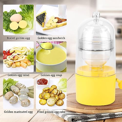 Snevad Manual Egg Maker White Yolk Mixer Blender Scrambler Shaker Tools Hand Pull Type Perfect Cooking Default Kitchen Gadgets Mixing Making Hard Boiled Eggs - Image 3