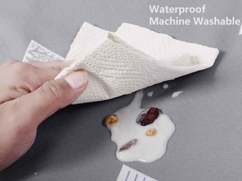 Womumon 51” Baby Splat Mat for Under High Chair/Arts/Crafts, WOMUMON Washable Waterproof Anti-Slip Floor Splash Mat, Portable Wipeable Spill Mat and Table Cloth - Image 3