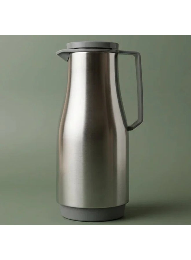 helios thermos, 1.5 liters, glass inner container, plastic outer shell - silver grey - Image 1
