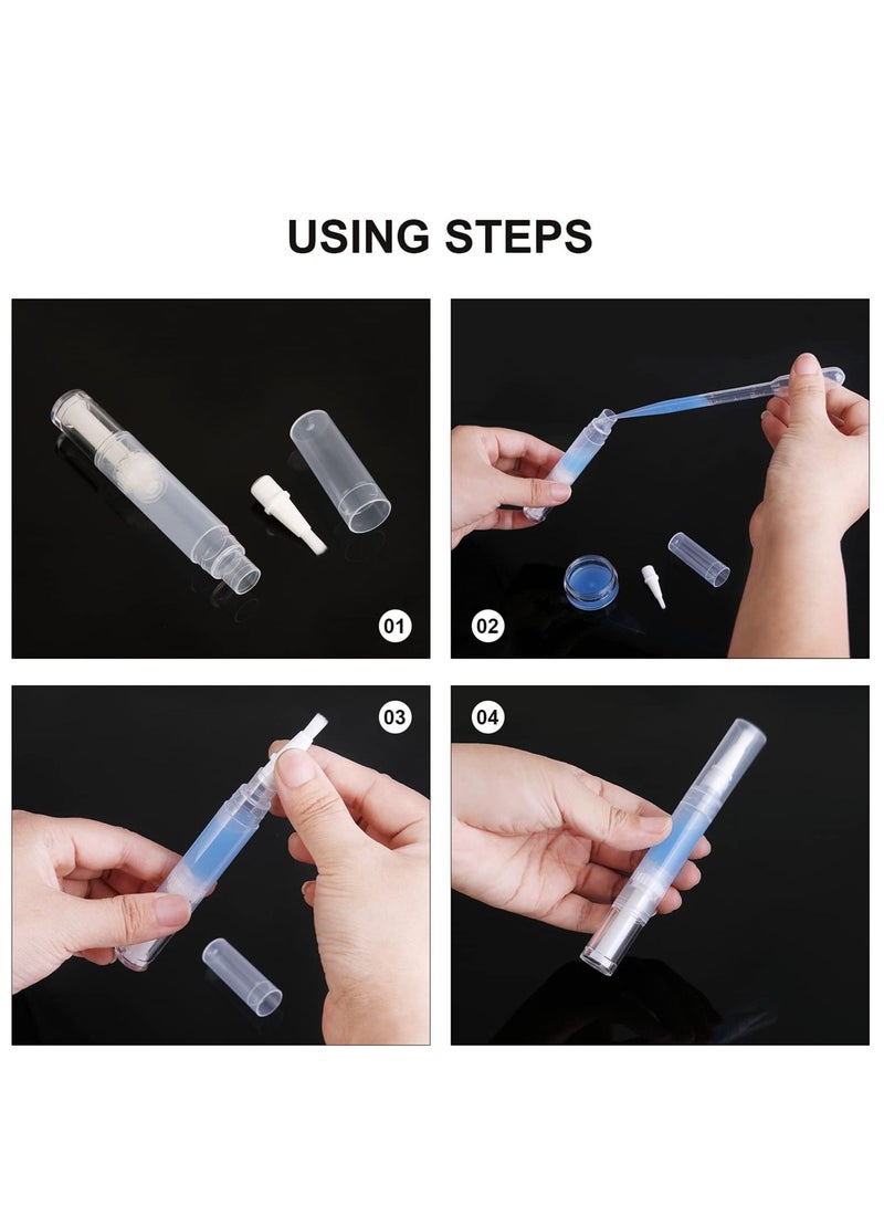 SYOSI "Nail Oil Pens Lip Gloss Applicator Brush Eyelash Growth Liquid Tube Travel Empty Refillable Containers Bottles Reusable Empty Pen to Easy Refill Oil Nail Oil Hair Oil 5 Pack 5ml" - Image 4