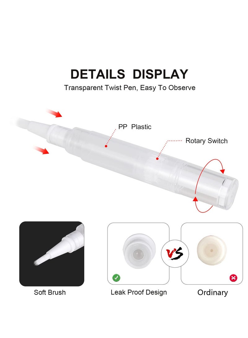 SYOSI "Nail Oil Pens Lip Gloss Applicator Brush Eyelash Growth Liquid Tube Travel Empty Refillable Containers Bottles Reusable Empty Pen to Easy Refill Oil Nail Oil Hair Oil 5 Pack 5ml" - Image 2