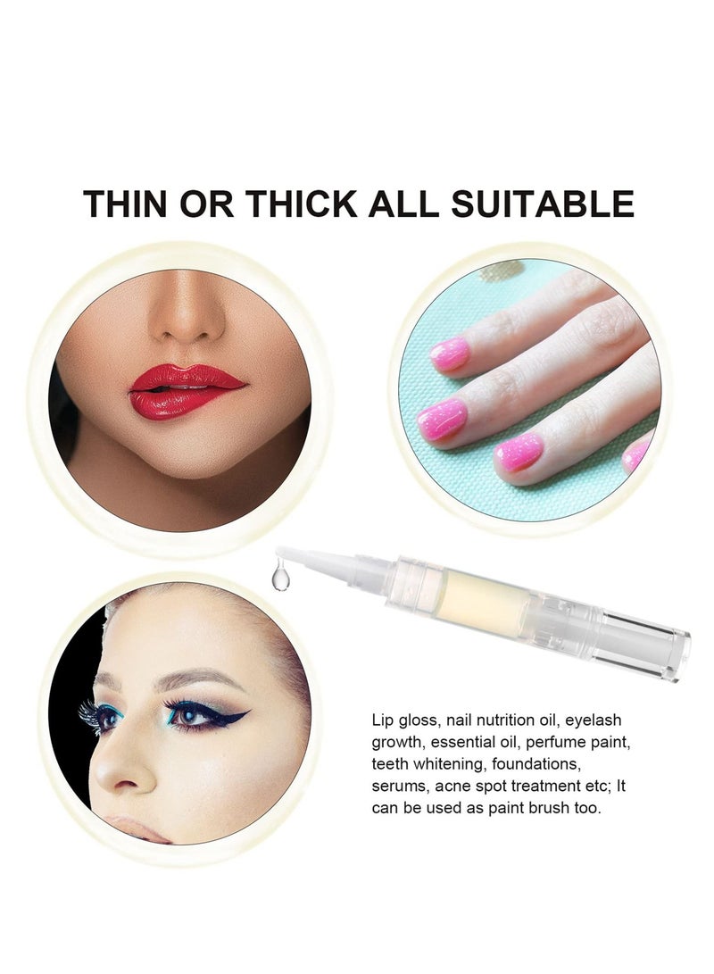 SYOSI "Nail Oil Pens Lip Gloss Applicator Brush Eyelash Growth Liquid Tube Travel Empty Refillable Containers Bottles Reusable Empty Pen to Easy Refill Oil Nail Oil Hair Oil 5 Pack 5ml" - Image 5