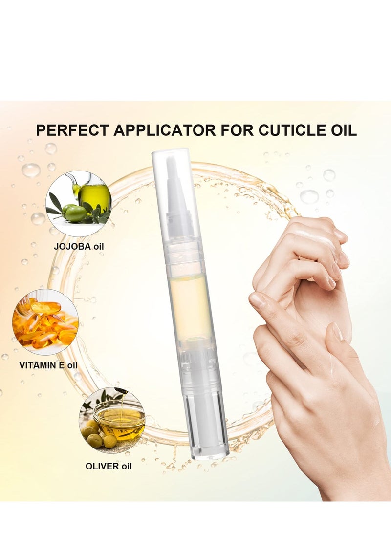 SYOSI "Nail Oil Pens Lip Gloss Applicator Brush Eyelash Growth Liquid Tube Travel Empty Refillable Containers Bottles Reusable Empty Pen to Easy Refill Oil Nail Oil Hair Oil 5 Pack 5ml" - Image 3