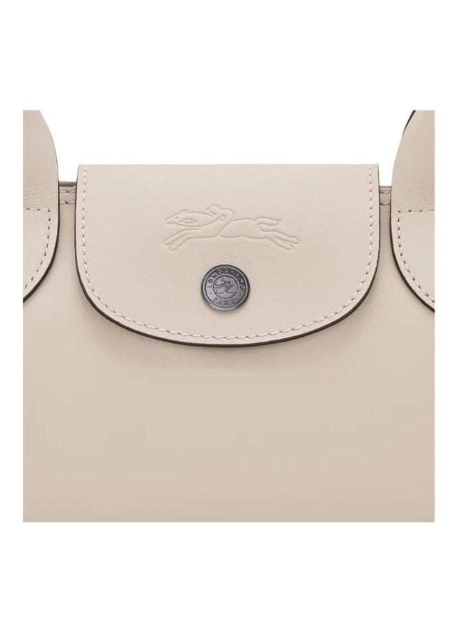 Longchamp Style Faux Leather Mini Baguette Shoulder Bag for Women, Creamy Off-White, Slim Elongated Design - Image 5