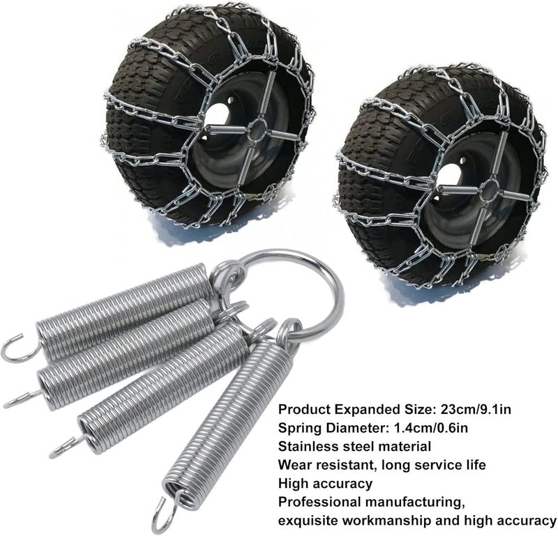 cheekyglo 2pcs Tire Chain Tensioner, 23cm Stainless Steel High Accuracy Chain Tensioner for Vehicles - Image 5