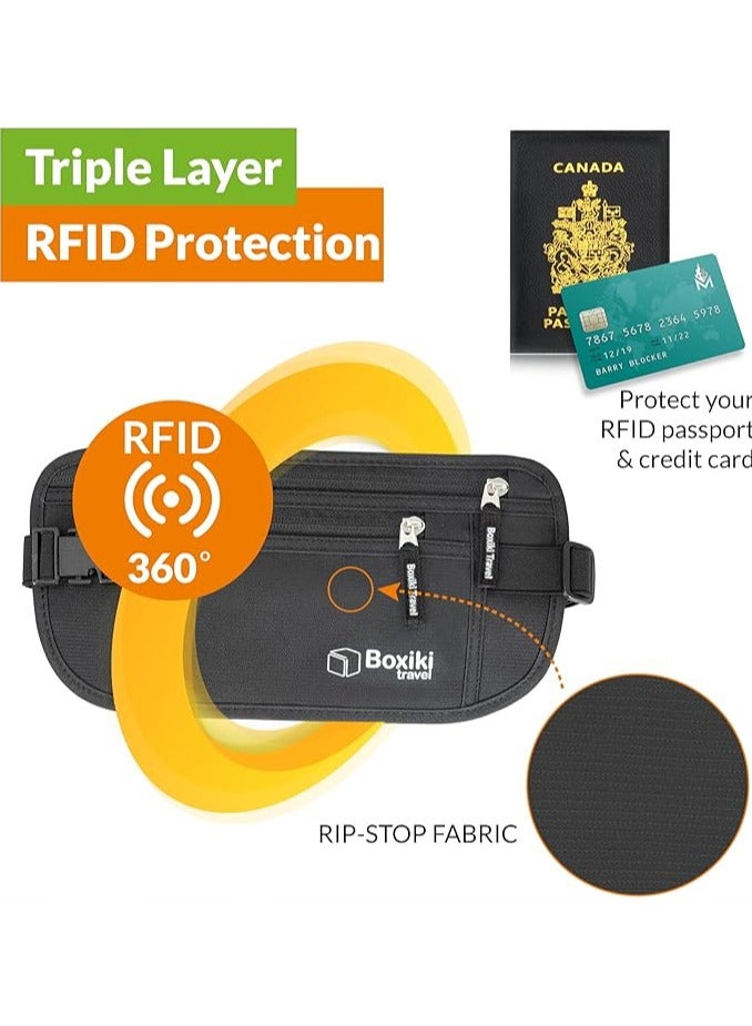 Travel Money Belt , with RFID Blocking Sleeves