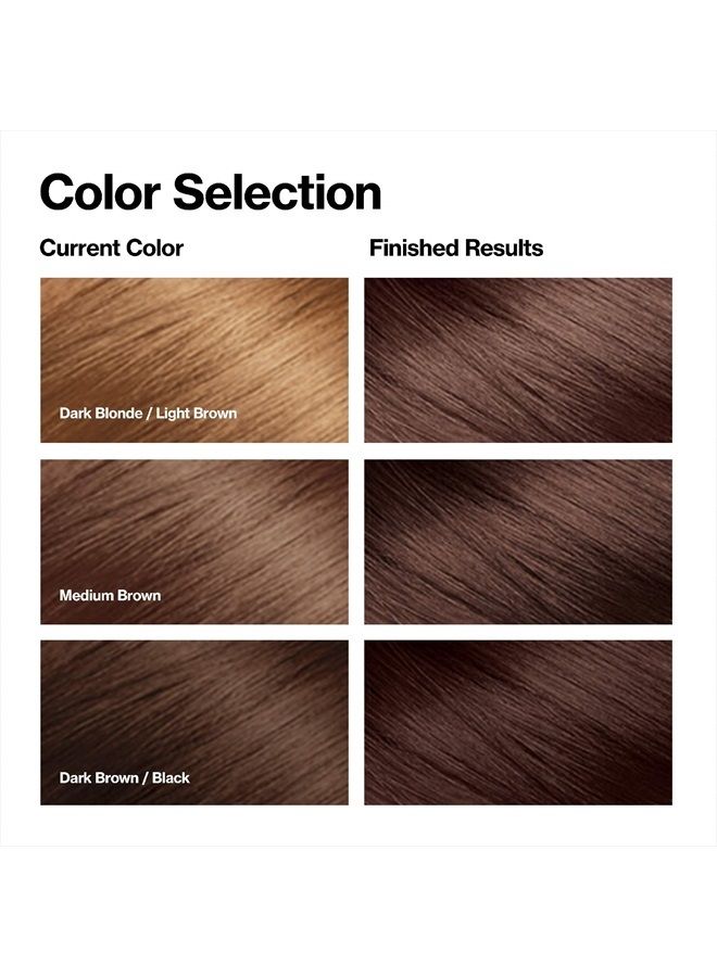 Revlon ريفلون كولورسيلك لون جميل، صبغة شعر دائمة مع كيراتين، تغطية 100% للشيب، خالية من الأمونيا، 32 بني محمر داكن - Image 2