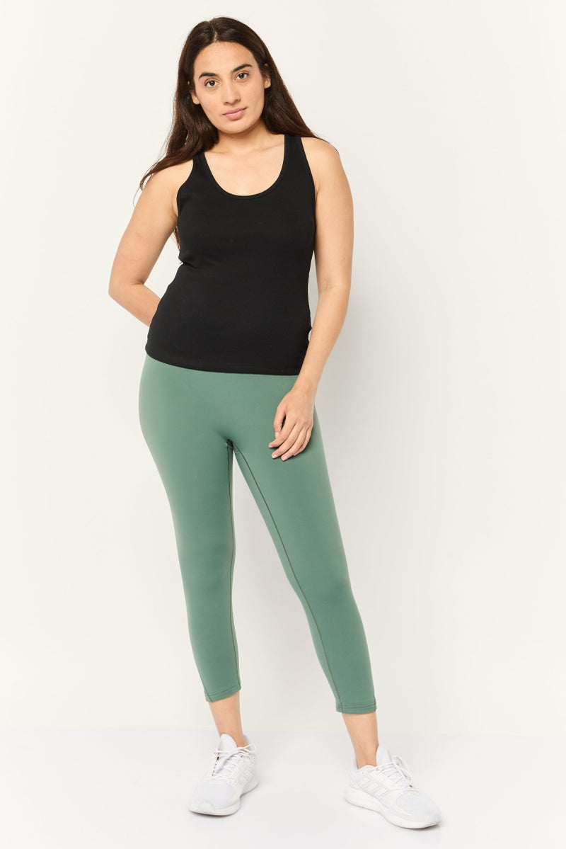 Reebok Women Sportswear Fit Training 7/8th Leggings, Olive - Image 2