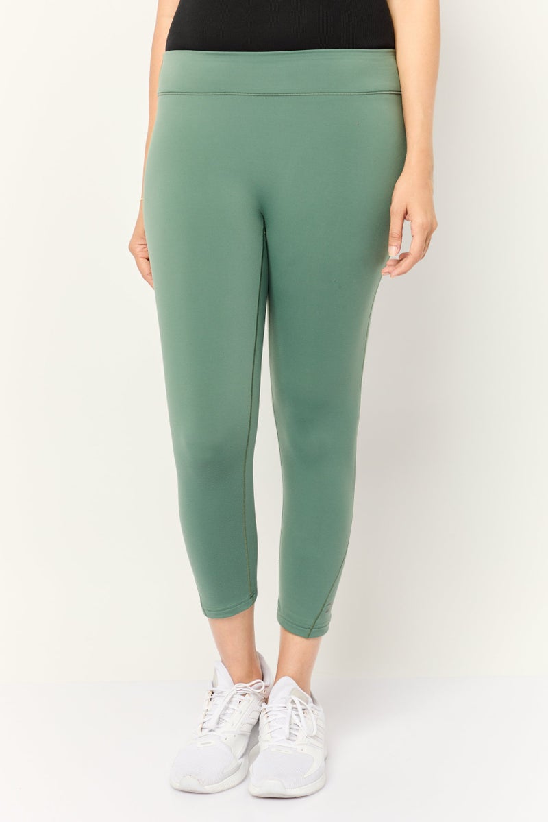 Reebok Women Sportswear Fit Training 7/8th Leggings, Olive - Image 1