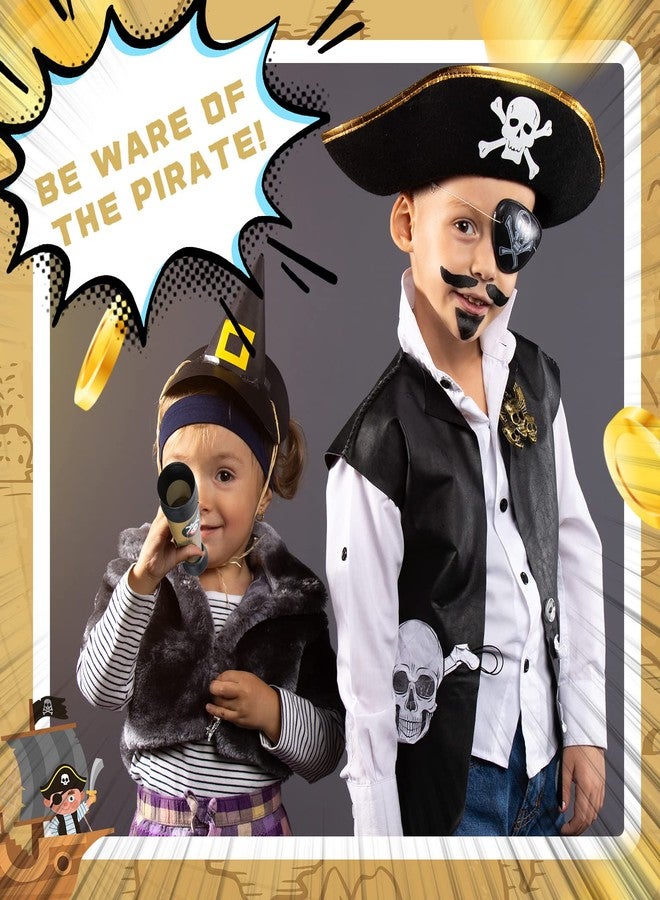 Zubebe 6 Pcs Plastic Pirate Telescopes for Kids Adjustable Mini Pirate Spyglass for Birthday Cosplay Party Supplies Costume Decoration(Bronze) - Image 4