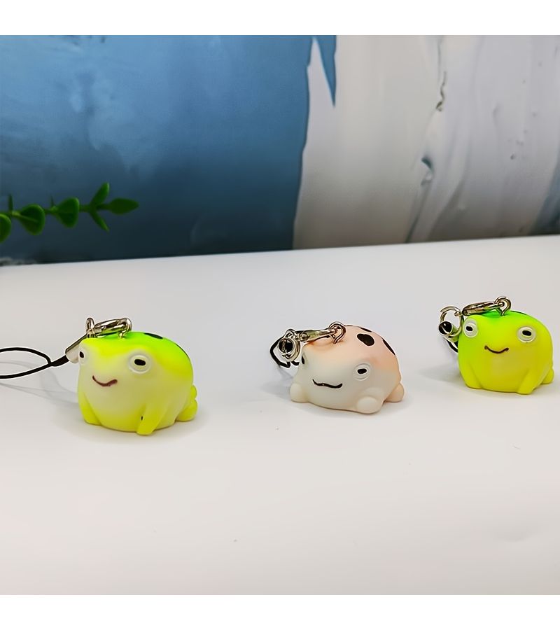 1 Piece Khaki Desert Tree Frog Phone Lanyard Phone Charm - Image 3