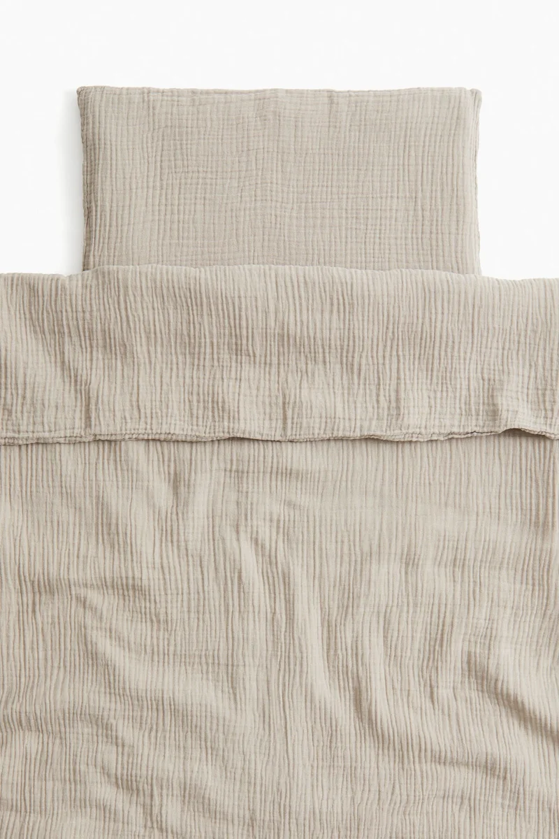H&M Muslin cot duvet cover set