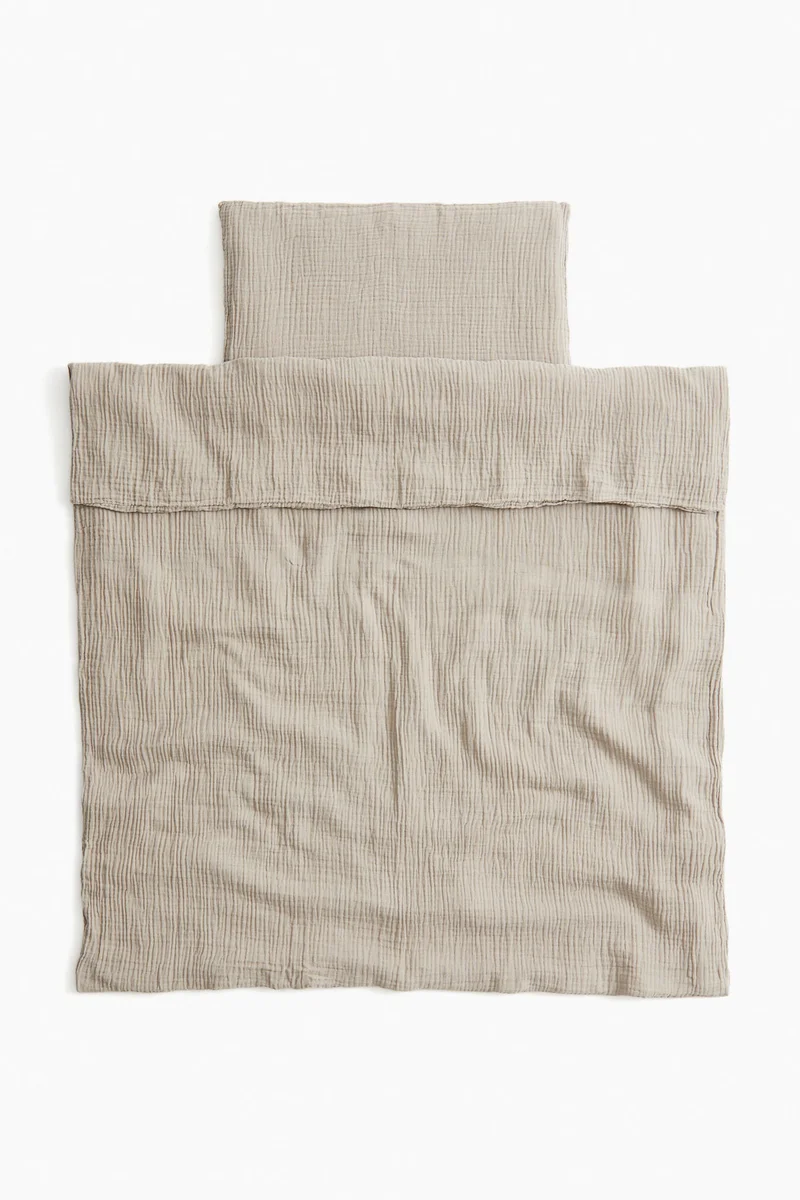 H&M Muslin cot duvet cover set