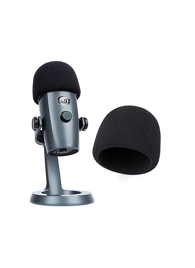 YOUSHARES YOUSHARES Yeti Nano Microphone Foam Windscreen - Mic Wind Cover Pop Filter Foam Cover, Professional Customized for Blue Yeti Nano, The Thicker Blue Yeti Nano Pop Filter is a Good option.  - Image 1