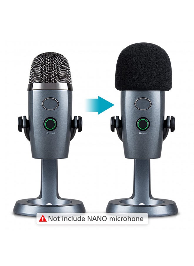YOUSHARES YOUSHARES Yeti Nano Microphone Foam Windscreen - Mic Wind Cover Pop Filter Foam Cover, Professional Customized for Blue Yeti Nano, The Thicker Blue Yeti Nano Pop Filter is a Good option.  - Image 3
