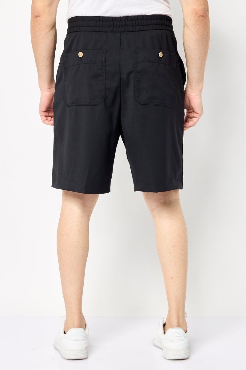 GANT Men Drawstring Solid Basic Shorts, Black - Image 2