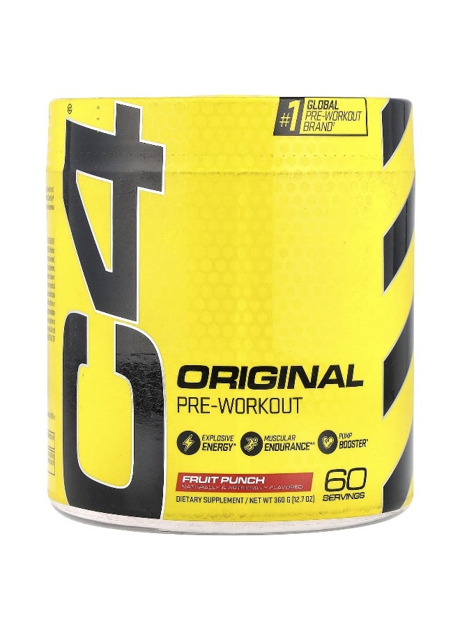 C4  Cellucor C4 / Cellucor, C4 Original, Pre-Workout, Fruit Punch, 12.7 oz (360 g)  - Image 1