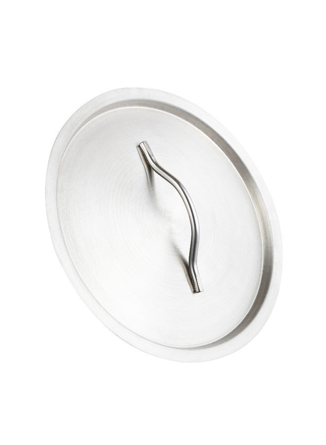 Restaurantware غطاء فقط: غطاء مت لوكس لقدر الصلصة بالتحريض، 1 غطاء لقدر صلصة عميق سعة 7.5 و 13.5 كوارت - قدر الصلصة يباع بشكل منفصل، غطاء من الفولاذ المقاوم للصدأ بتشطيب مرآة، لقدر الطهي مع مقبض - Image 1