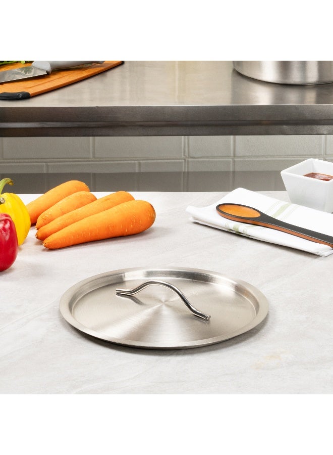 Restaurantware غطاء فقط: غطاء مت لوكس لقدر الصلصة بالتحريض، 1 غطاء لقدر صلصة عميق سعة 7.5 و 13.5 كوارت - قدر الصلصة يباع بشكل منفصل، غطاء من الفولاذ المقاوم للصدأ بتشطيب مرآة، لقدر الطهي مع مقبض - Image 4