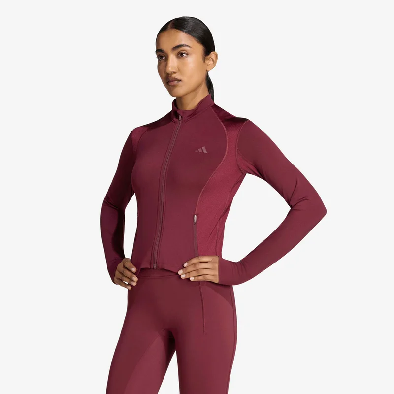 Adidas  PrimeLift Essentials Workout Shine Zip Jacket for Women | Best Price UAE