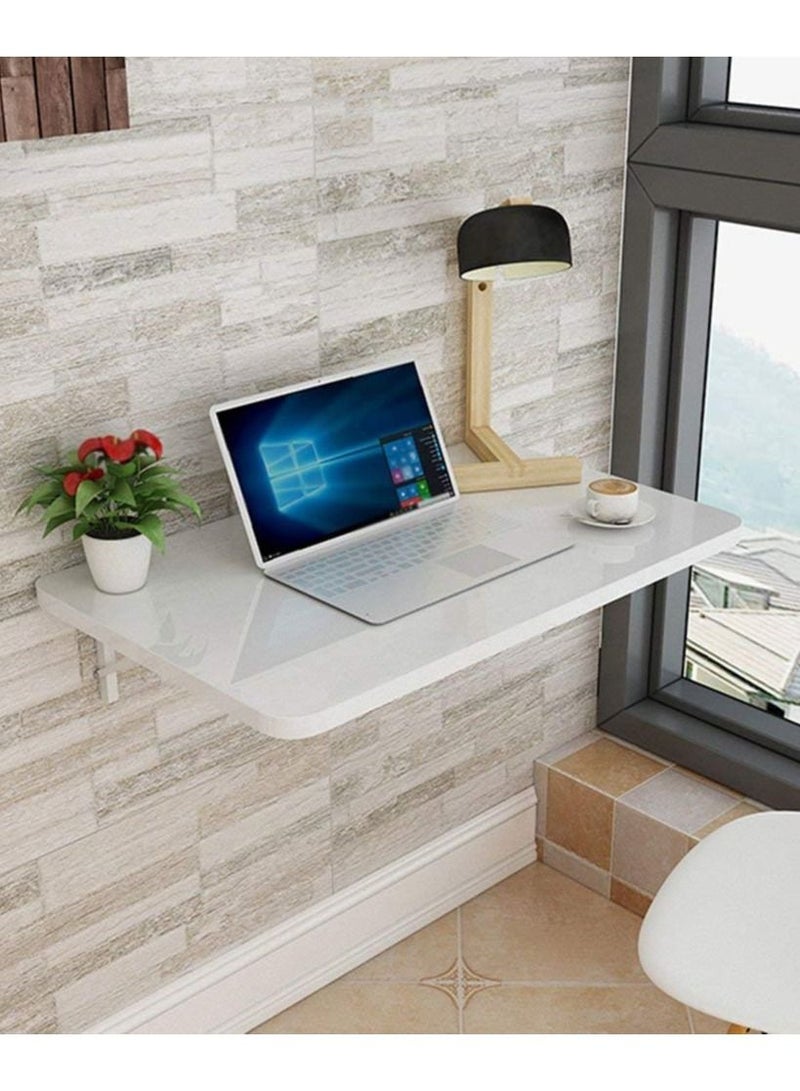 CATANES Wall Mounted Table Floating Desk Small Foldable Student Laptop PC Desk 30*60 cm - Image 2