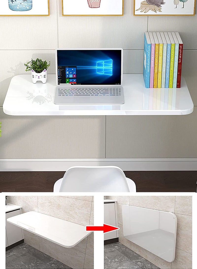 CATANES Wall Mounted Table Floating Desk Small Foldable Student Laptop PC Desk 30*60 cm - Image 1