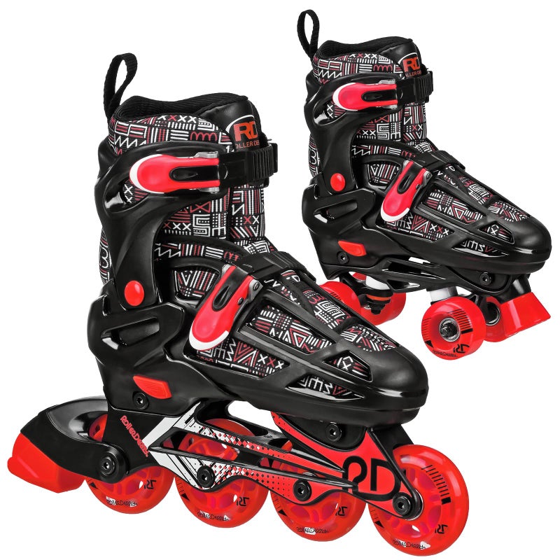 Roller Derby Falcon 2in1 Combo Quad and Inline Skates for Kids Adjustable Sizing