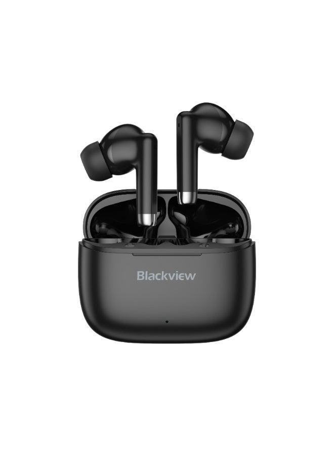 Blackview Airbuds 4 True Wireless Earphone Bluetooth 5.3 Stereo Bass Headphone In Ear With Microphones Calling Siri Obsidian Black UAE Version - Image 3