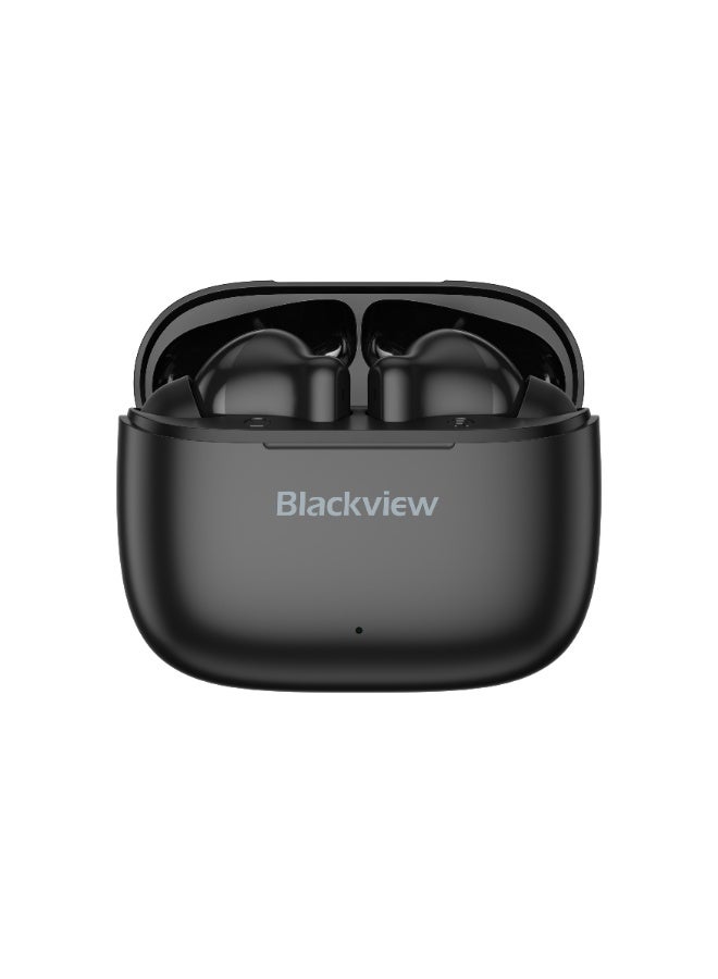 Blackview Airbuds 4 True Wireless Earphone Bluetooth 5.3 Stereo Bass Headphone In Ear With Microphones Calling Siri Obsidian Black UAE Version - Image 2