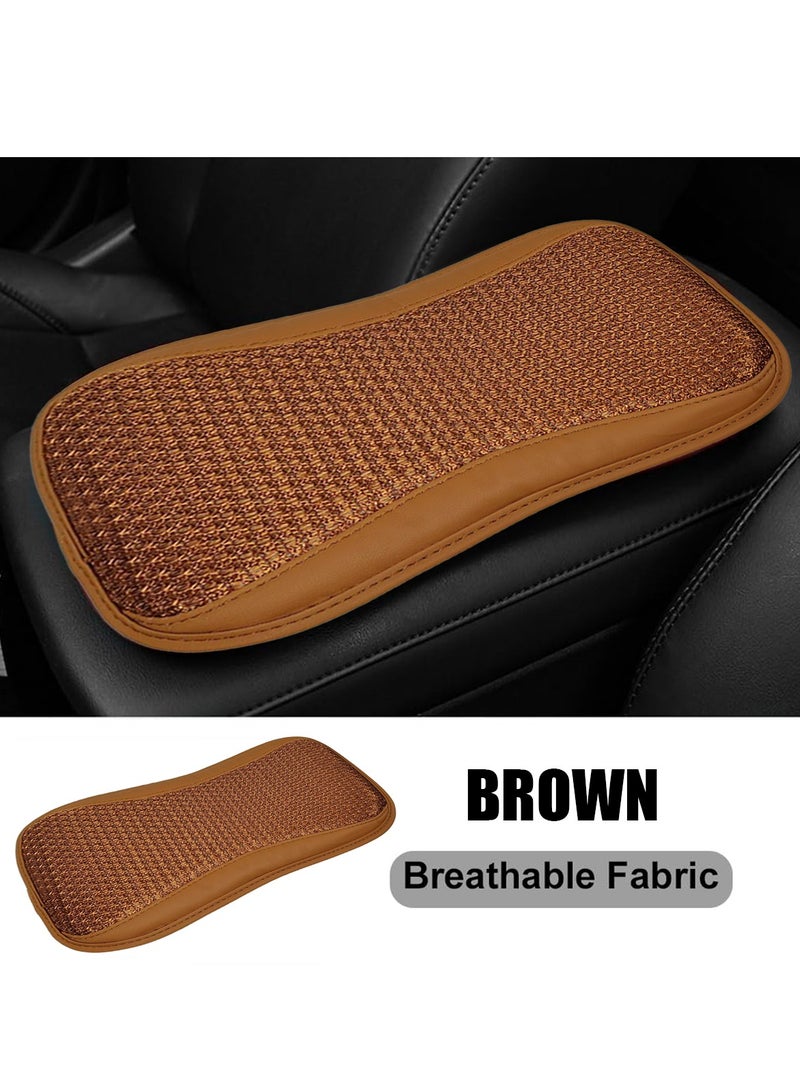 MOB Brown Car Armrest Cushion - Breathable, Ergonomic, Non-Slip Handrail Pad for Universal Fit - Image 1