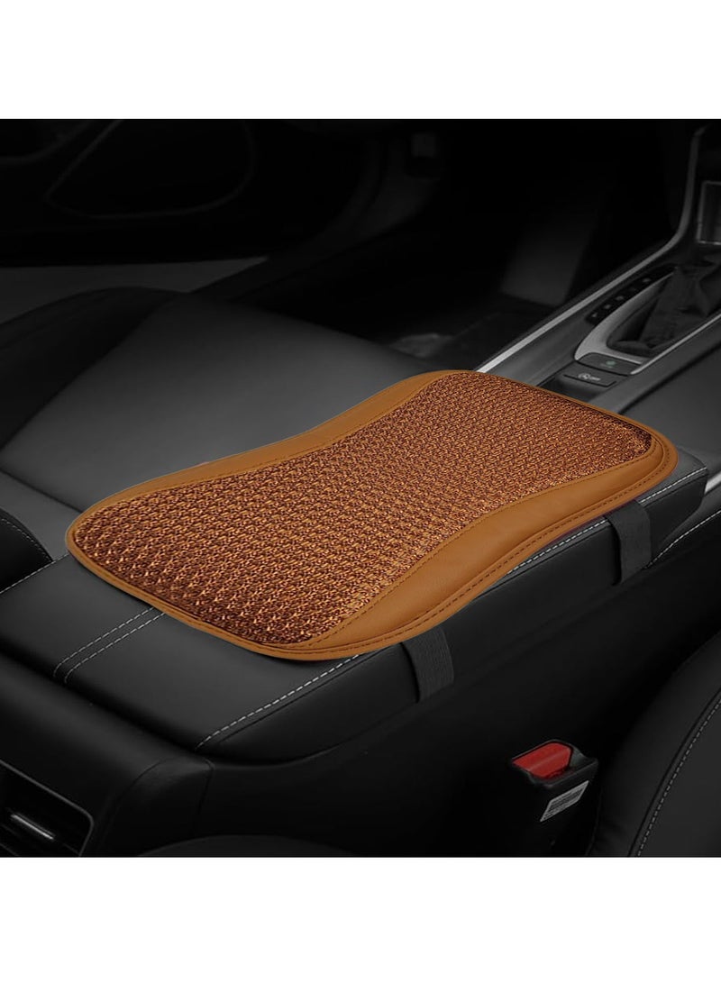 MOB Brown Car Armrest Cushion - Breathable, Ergonomic, Non-Slip Handrail Pad for Universal Fit - Image 5