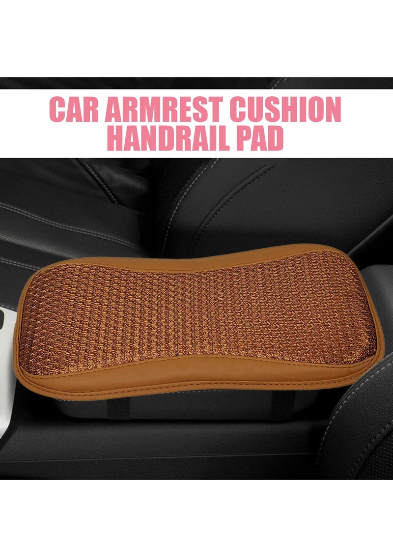 MOB Brown Car Armrest Cushion - Breathable, Ergonomic, Non-Slip Handrail Pad for Universal Fit - Image 2