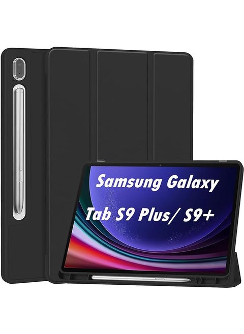 Case Compatible With Samsung Galaxy Tab S9 Plus 2023 12.4 Inch Sm X810 Sm X816B Sm X818U Soft Tpu Back Ultra Thin Cover With Pen Holder For Galaxy Tab S9 Plus Support Auto Wake Sleep