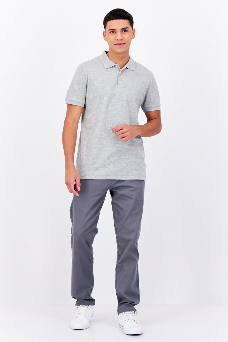 Henleys Men Regular Fit Solid Chino Pants, Grey - Image 4