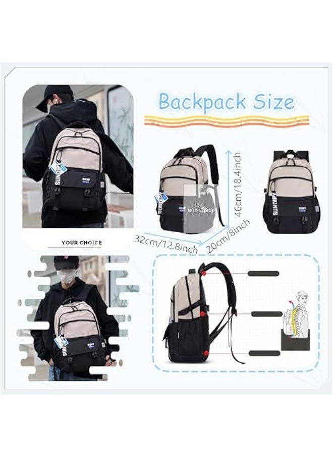 Teen Boys Backpack for School Solid Casual Girls BookBag School Bag for Kids  - Image 2