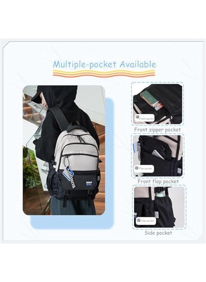 Teen Boys Backpack for School Solid Casual Girls BookBag School Bag for Kids  - Image 5