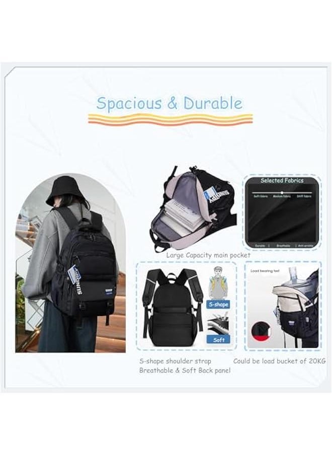 Teen Boys Backpack for School Solid Casual Girls BookBag School Bag for Kids  - Image 4