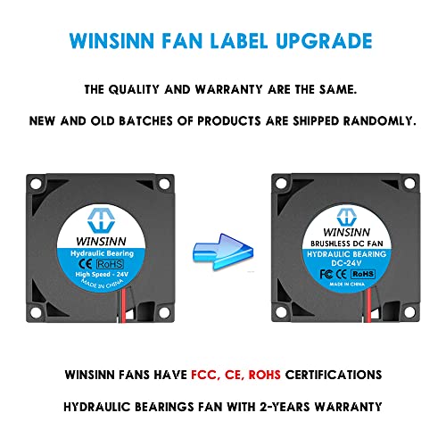 WINSINN 40mm Blower Fan 24V, Ender 3 Fan Upgrade 24 Volt Fans Blower 4010 Hydraulic Bearing, Works with Ender 3 Pro 3X CR-10S (Pack of 5Pcs) - Image 3